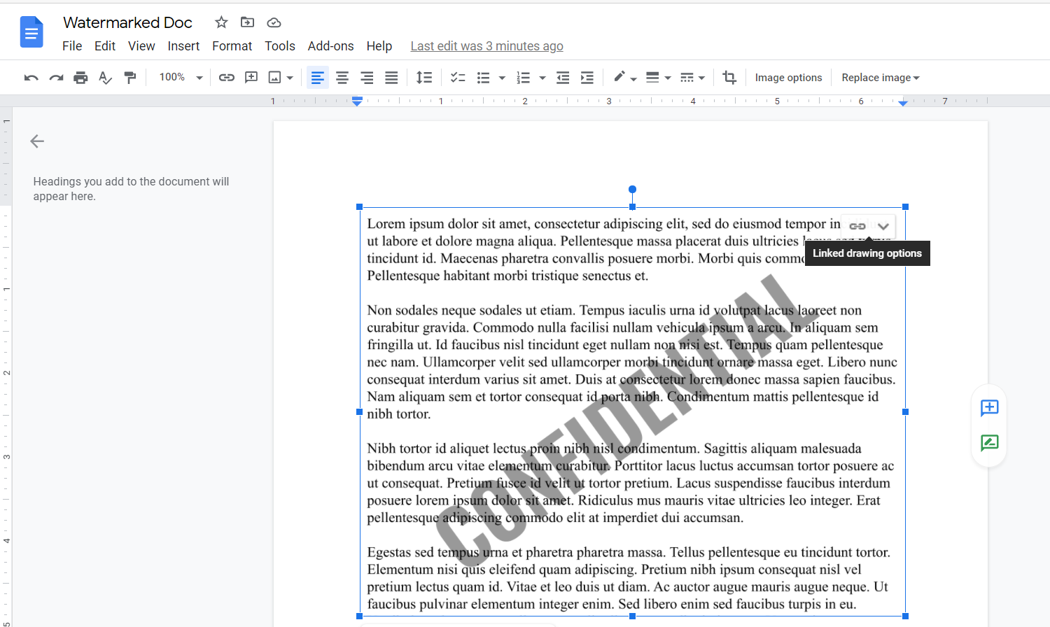 So fügen Sie ein Wasserzeichen in Google Docs hinzu - Google drawings doc in google docs