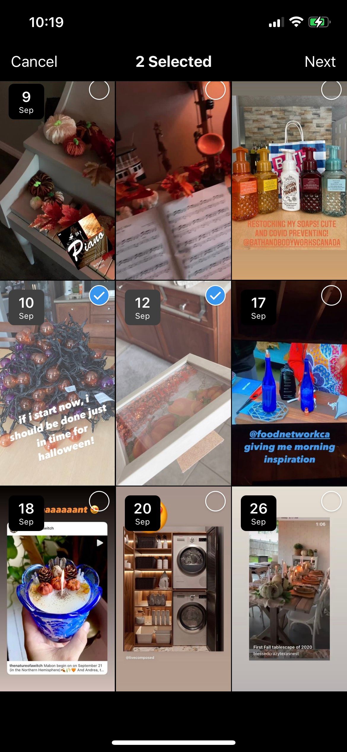 Current Stories Options Instagram Screenshot