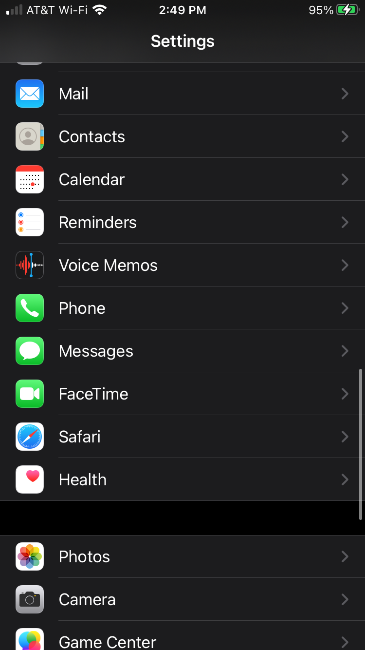 Accessing settings in iPhone to block caller