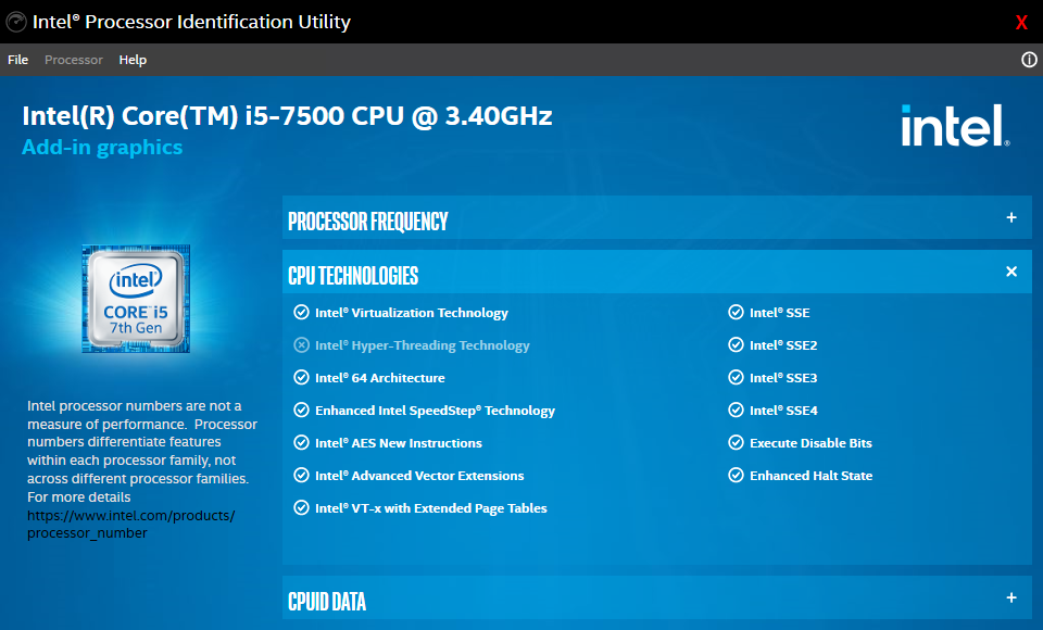 Intel CPU Checker Utility