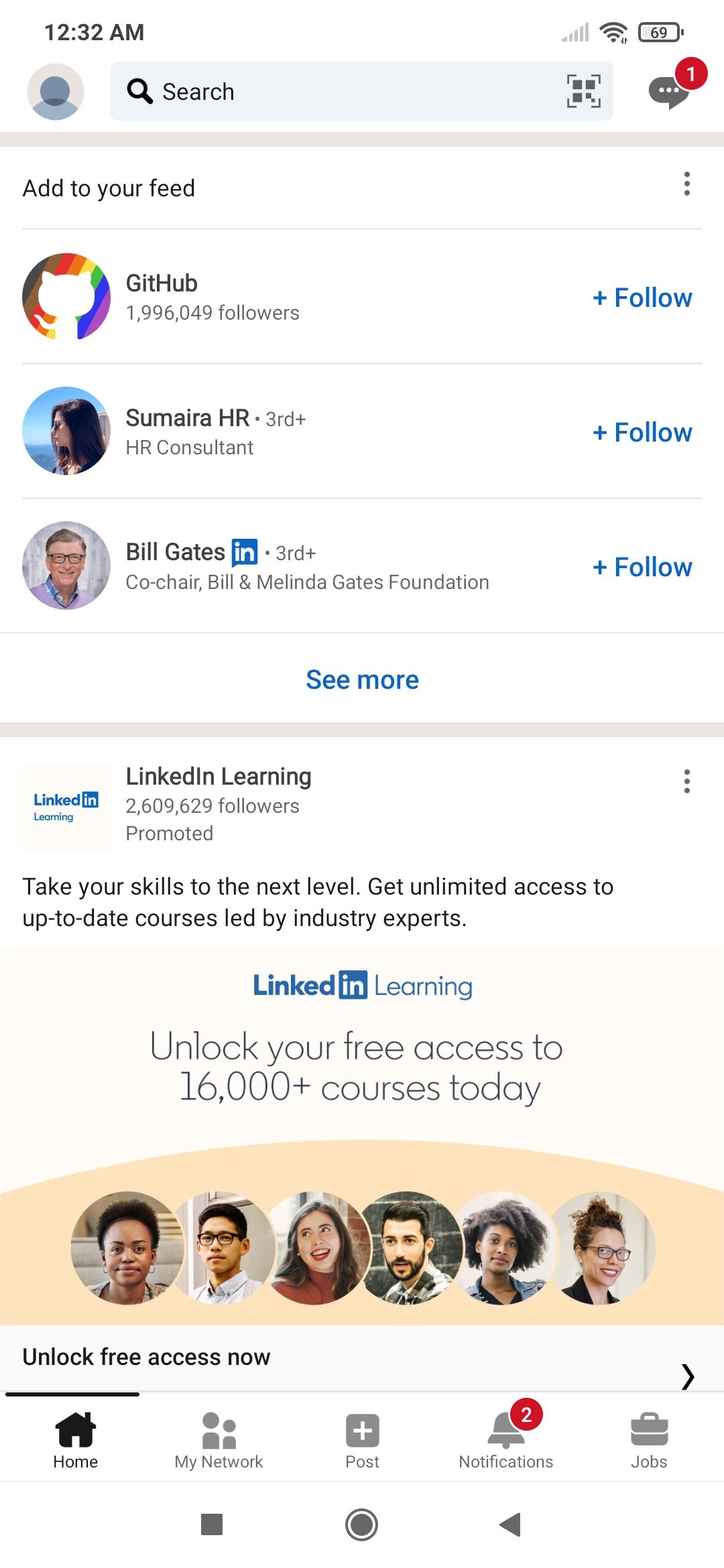 LinkedIn Screenshot 1
