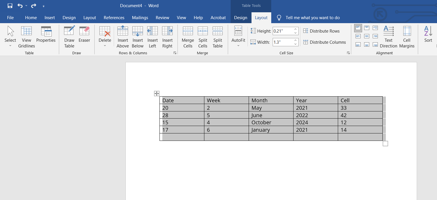 How To Transpose Invert Reverse Or Flip A Table In Ms Word