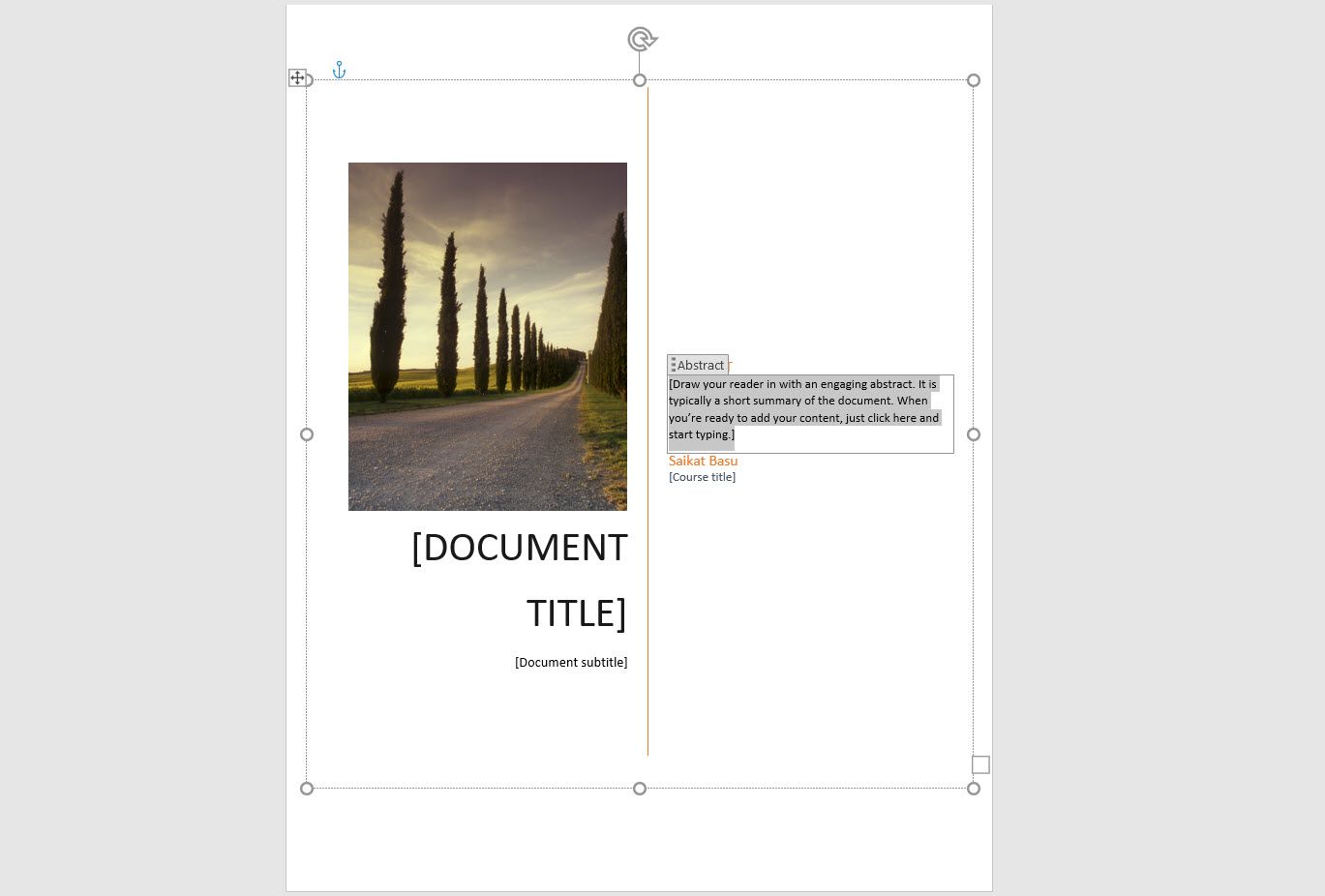 How To Make A Custom Cover Page In Microsoft Word