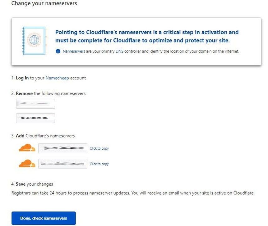 NameServers Provided by Cloudflare 1 - Come ottenere un certificato SSL gratuito per il tuo sito web