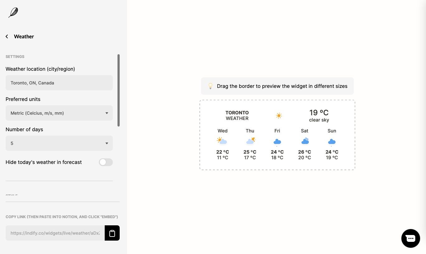 download notion weather widget