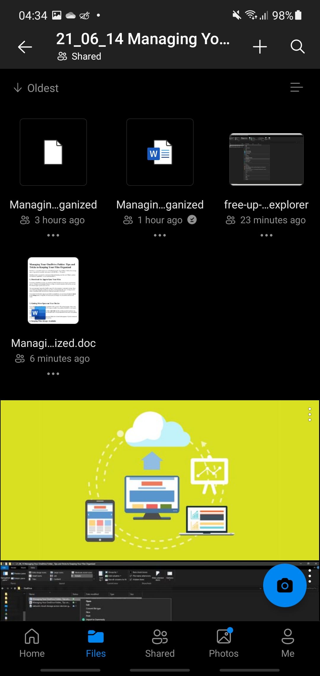 Available offline icon on OneDrive for Android