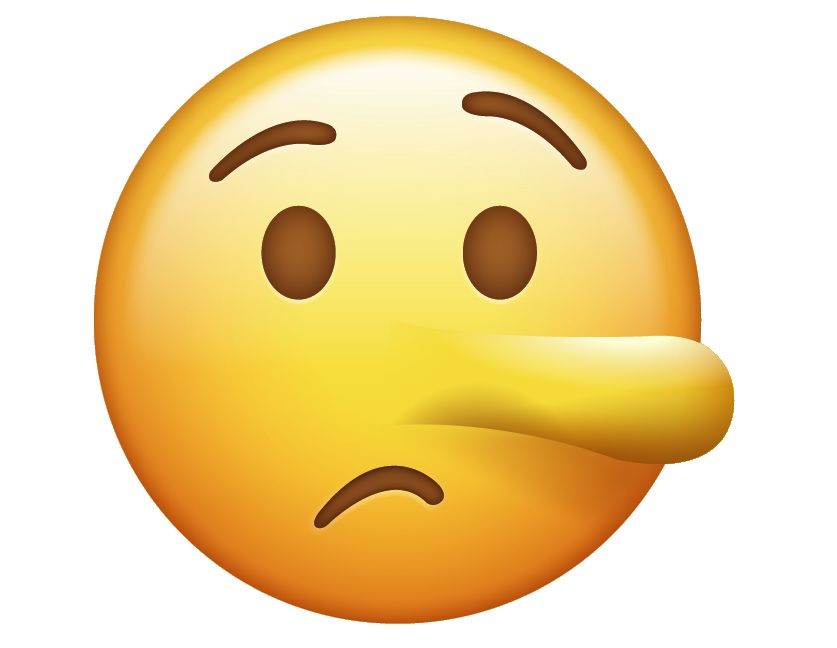 lying liar nose emoji