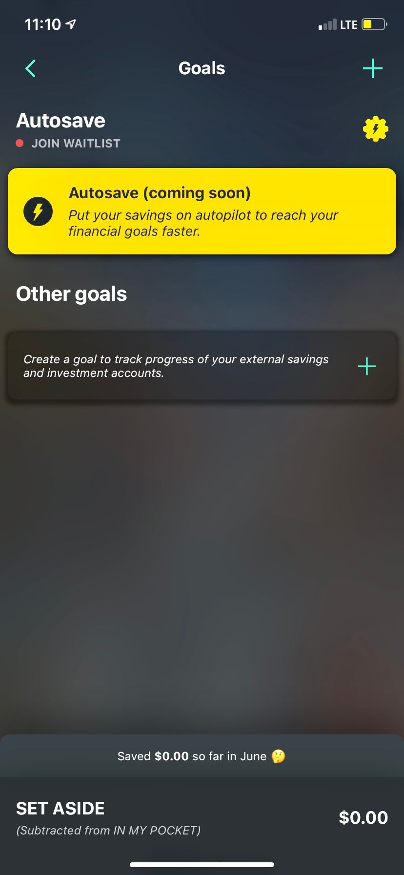 Pocket guard goals screen