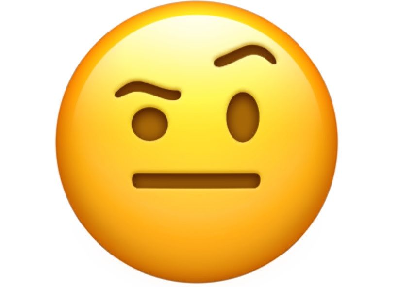 hmm skeptical emoji