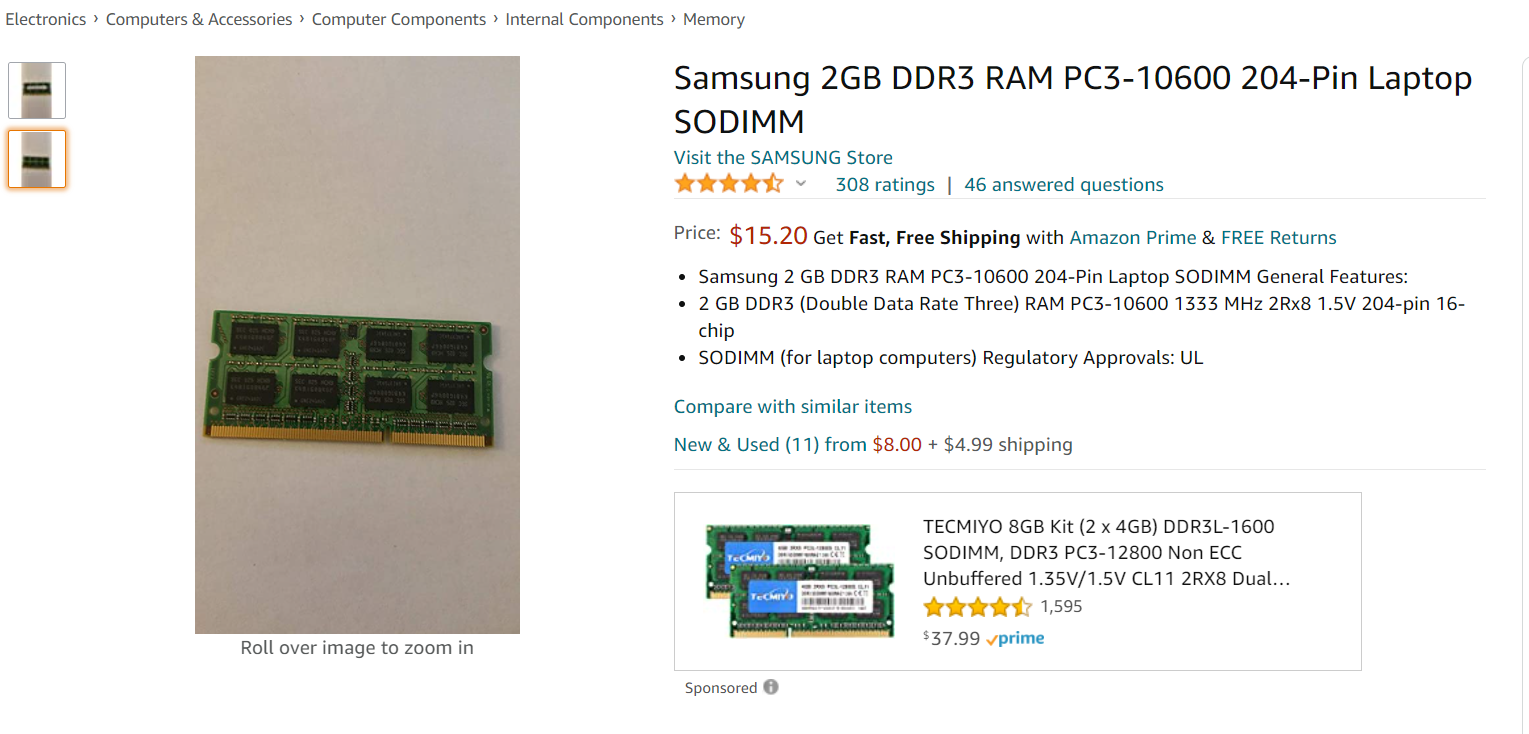 Samsung 2GB DDR3 RAM