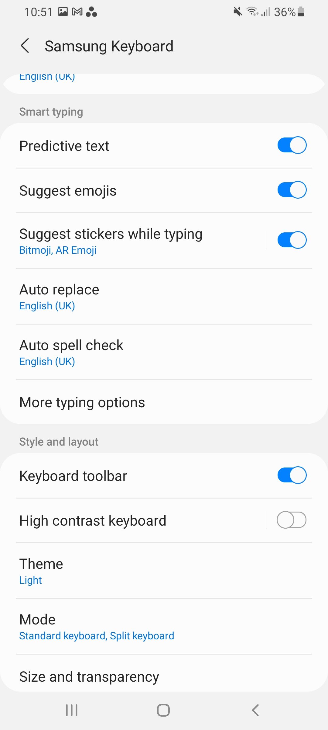 more typing options