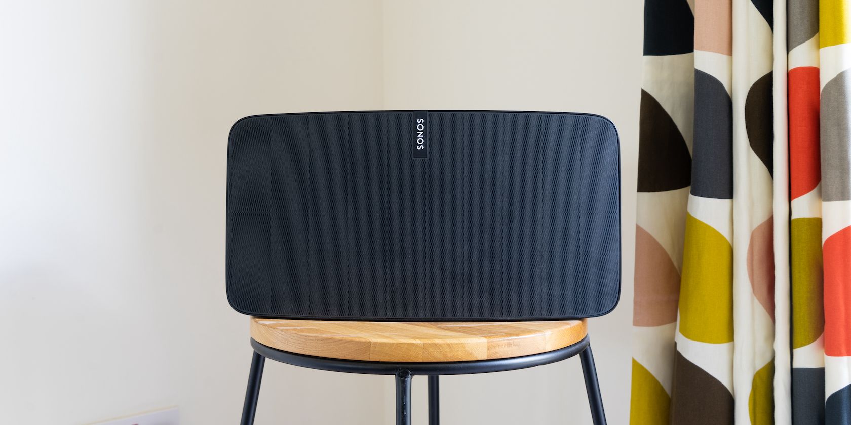 Sonos speaker on a stool