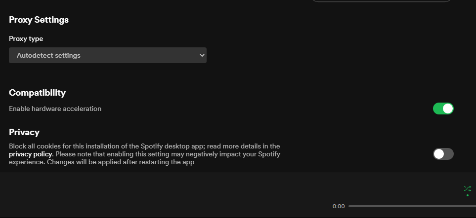 Spotify Hardware Acceleration