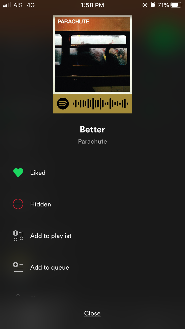 دکمه آهنگ مخفی Spotify