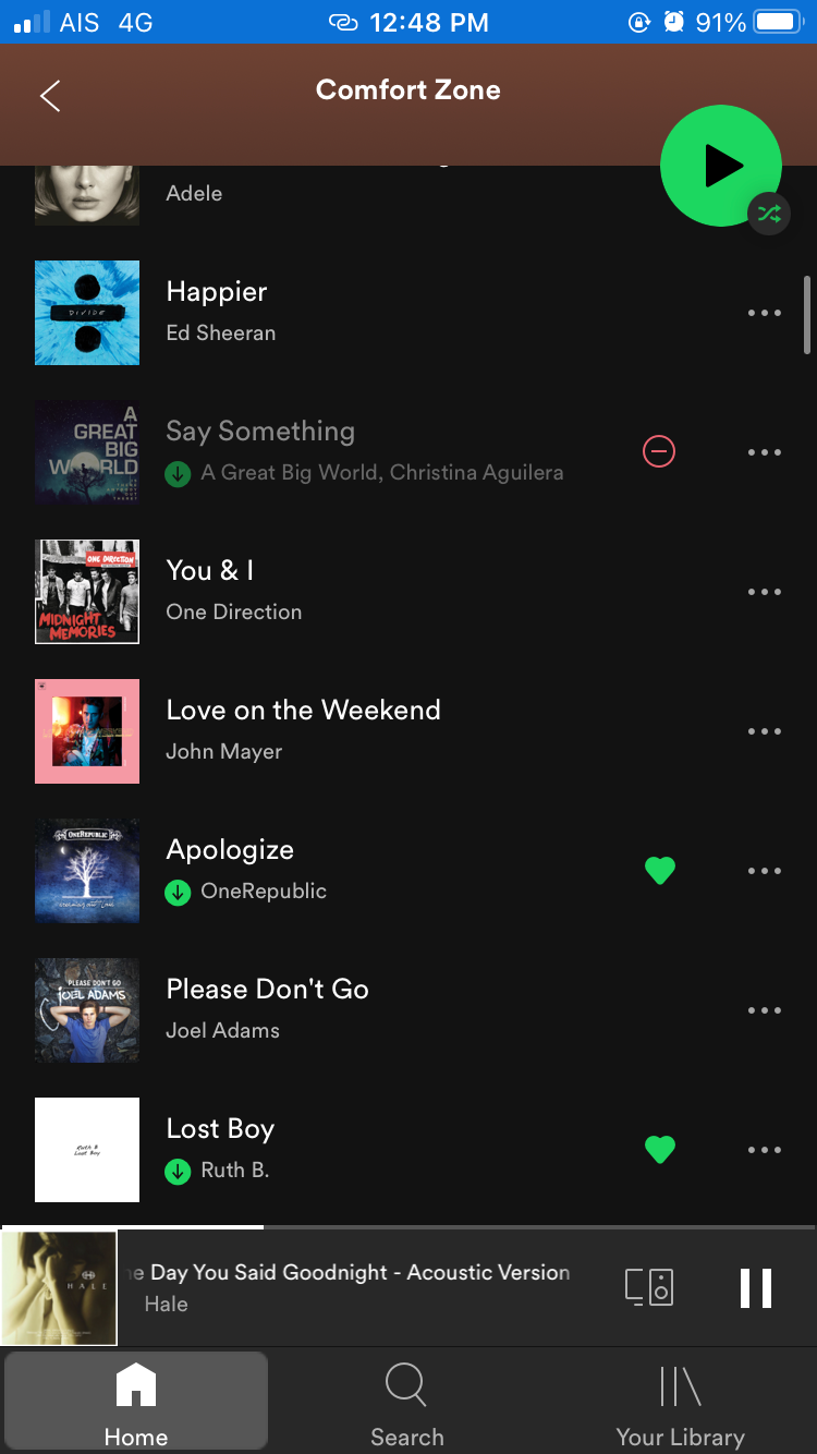 Música escondida do Spotify
