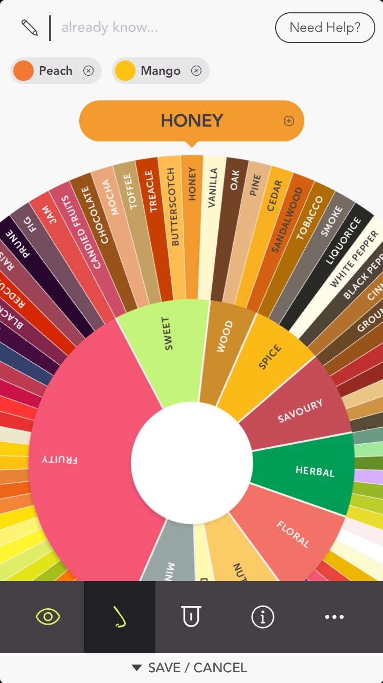 Tipple wine app aromas