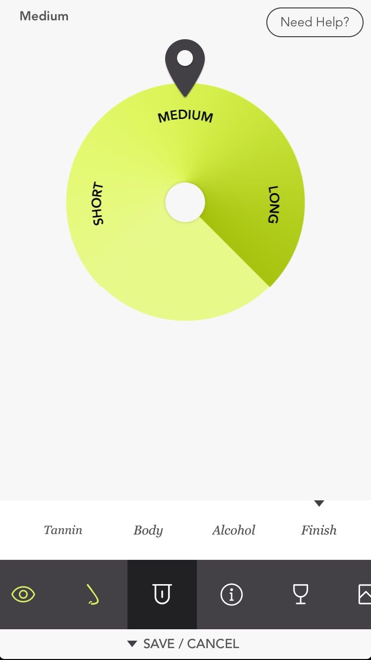 Tipple wine app finish
