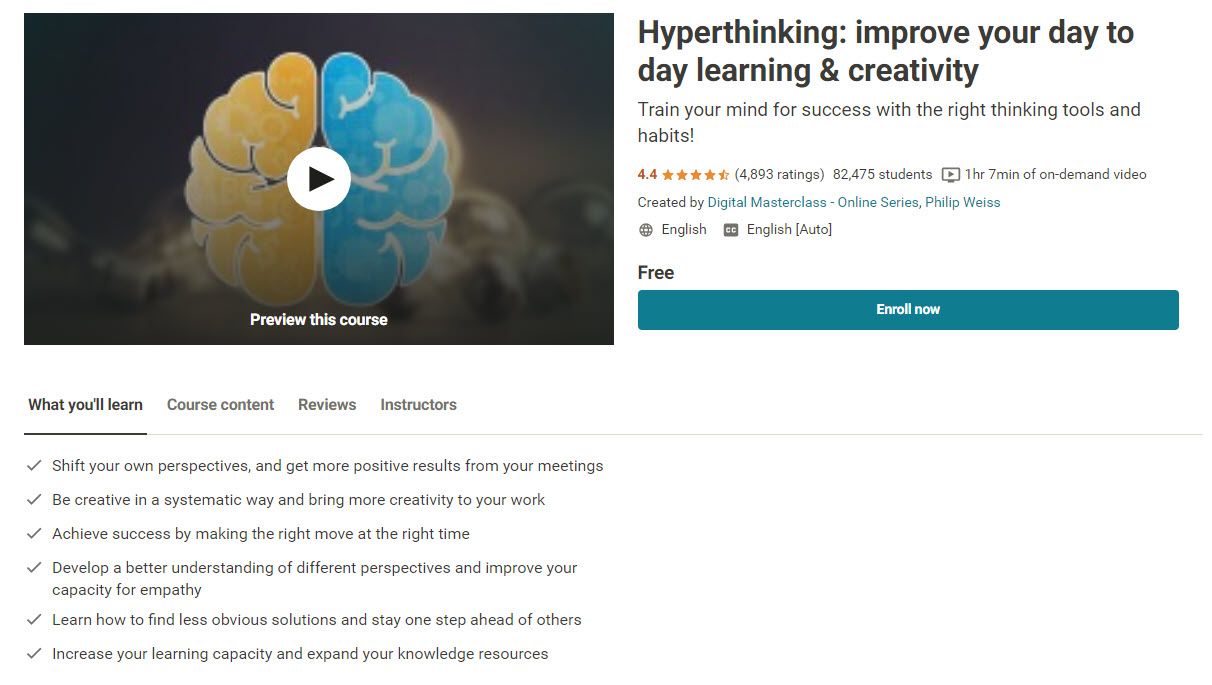 Udemy Free Course Hyperthinking