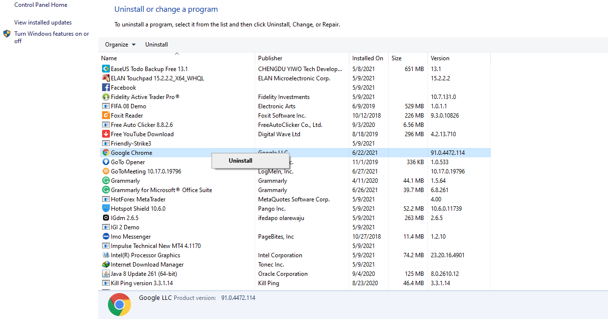 how to downgrade chrome version