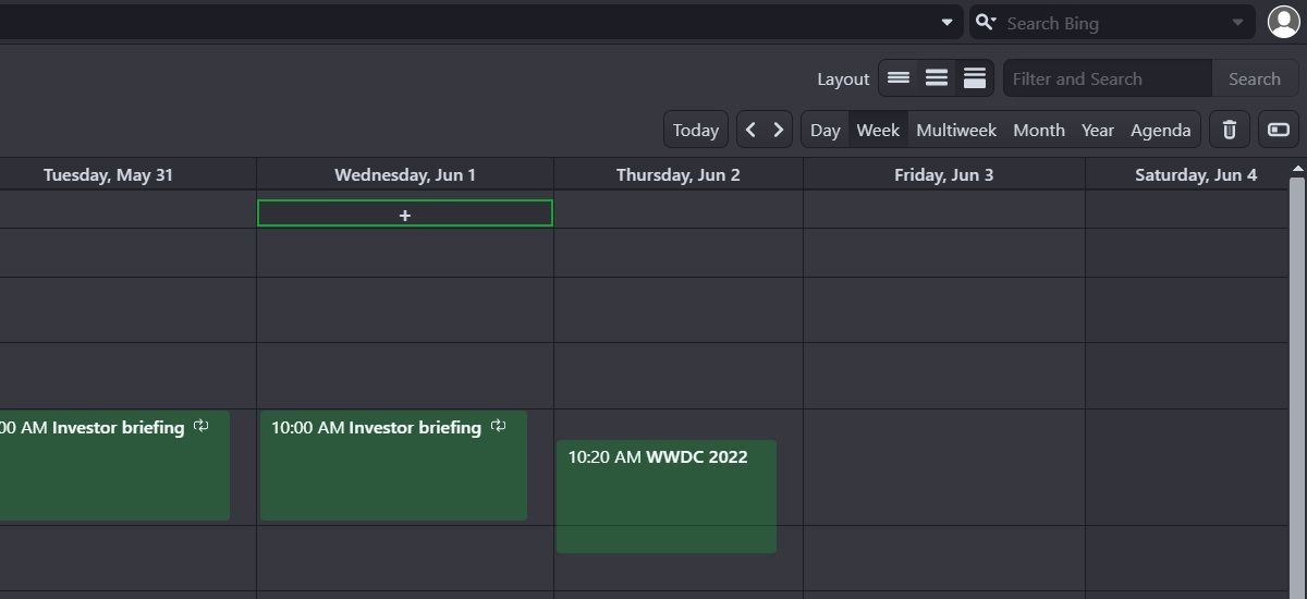 Display options in Vivaldi Calendar