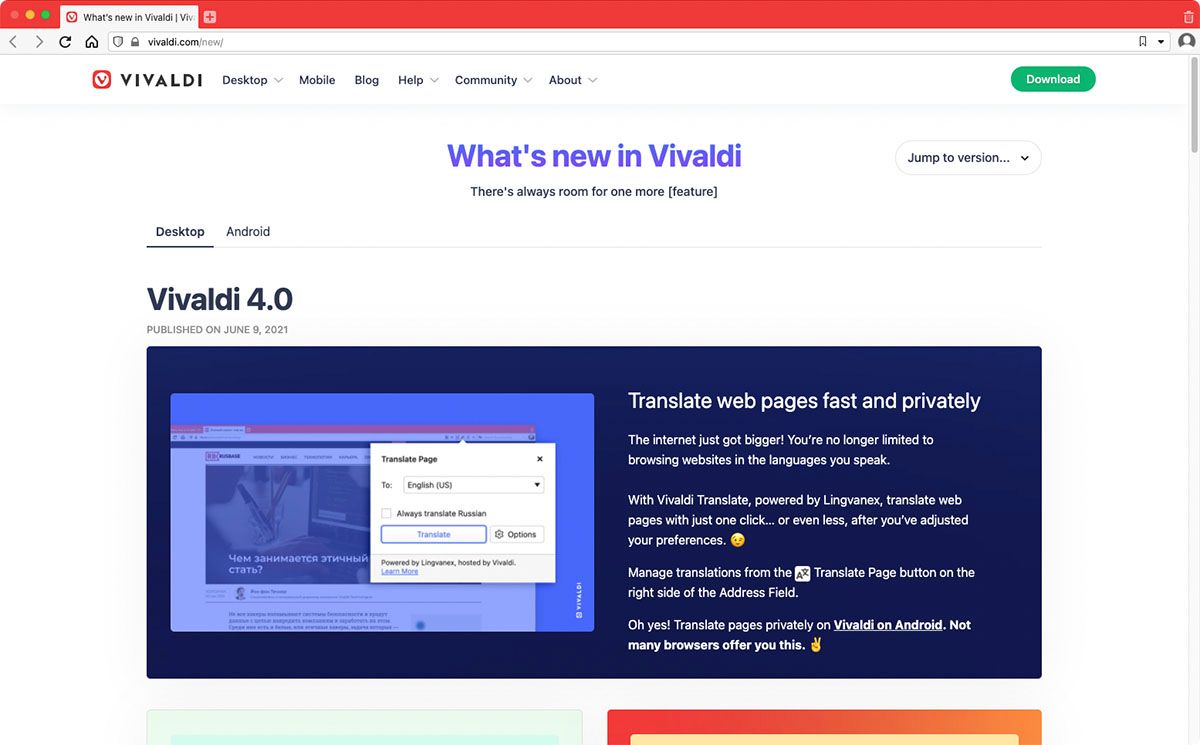 Vivaldi for Mac - 8 fantastiche alternative al browser Safari per utenti Mac