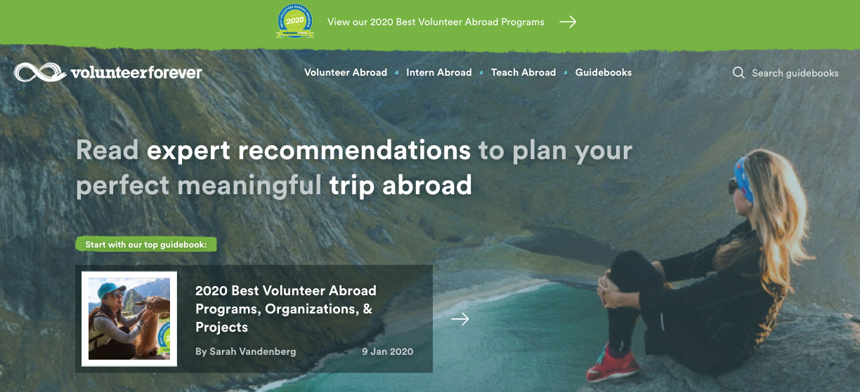 Volunteer Forever website to travel for free