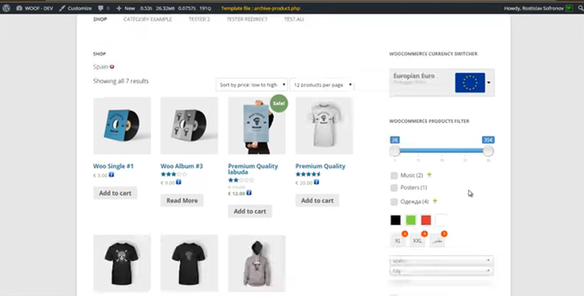WOOF Products Filter For Woocommerce Plugin Interface
