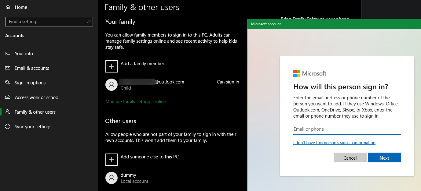 Windows 10 Add New Local Account