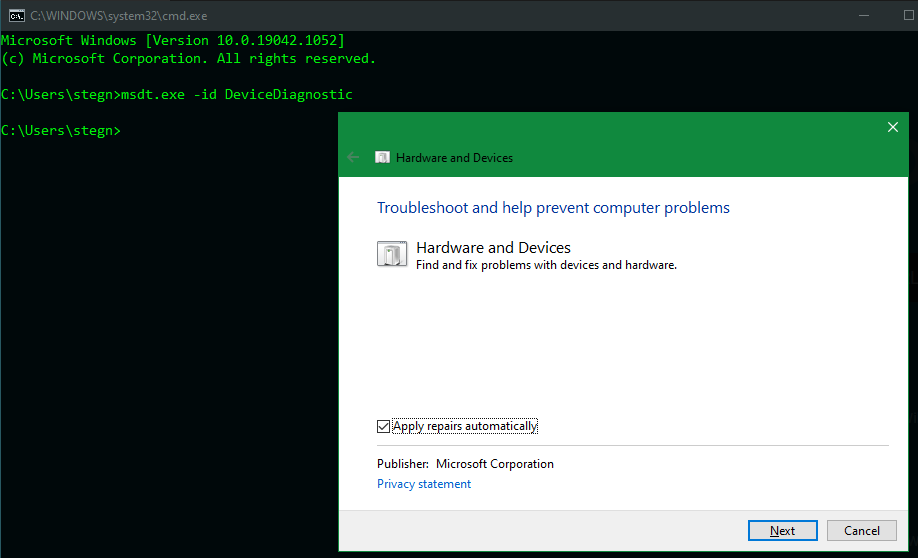 Windows 10-Device Diagnostic Troubleshooter