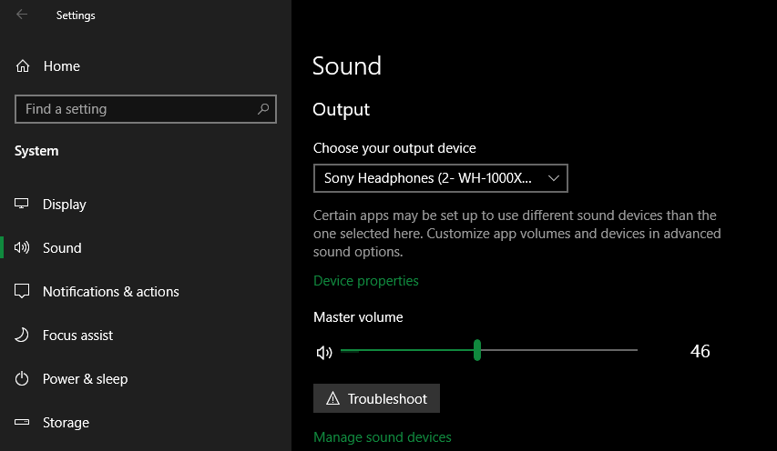 Windows 10 Sound Device Properties