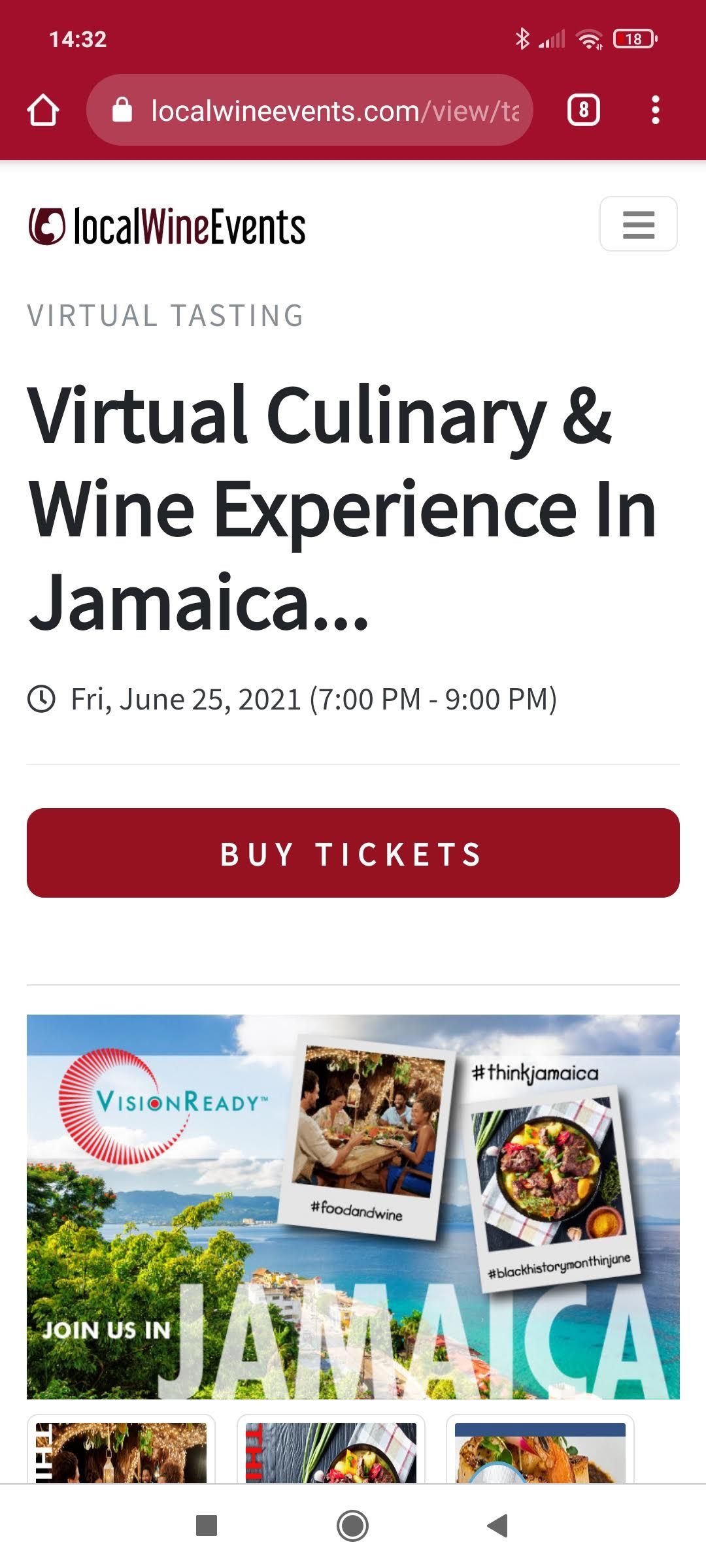 Wine Events app holiday