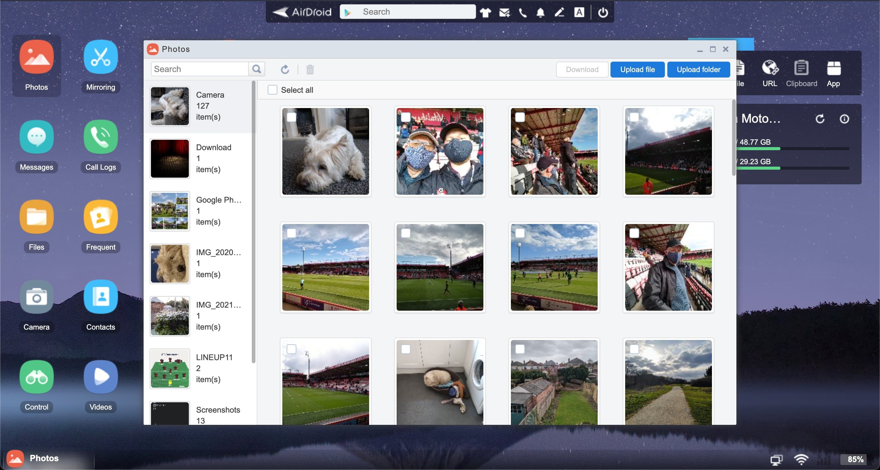 access photo gallery on airdroid