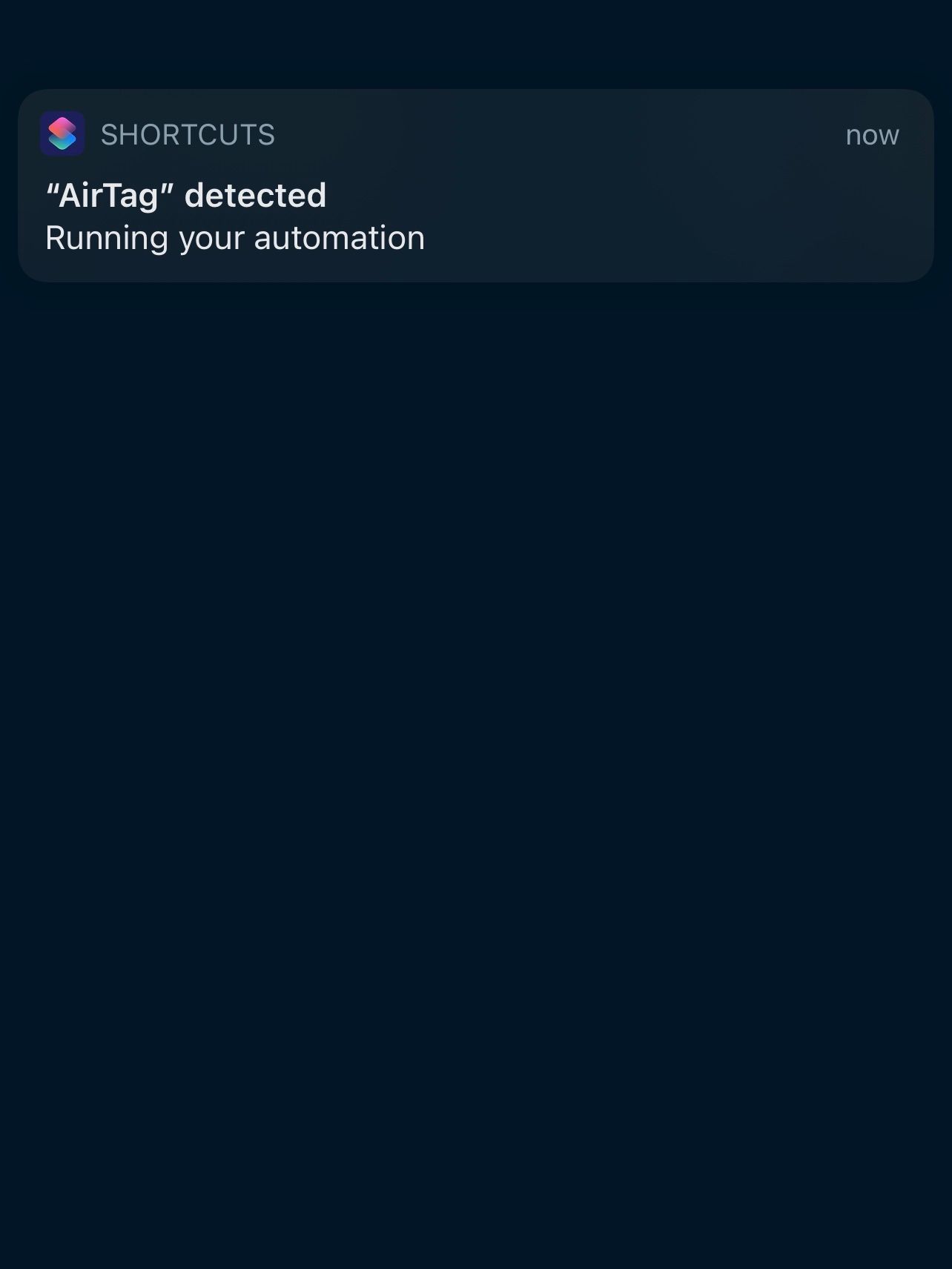 AirTag detected notification
