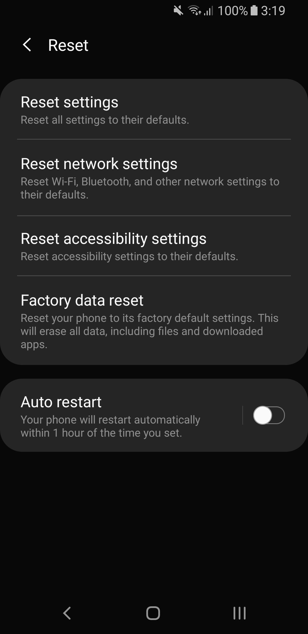 android reset