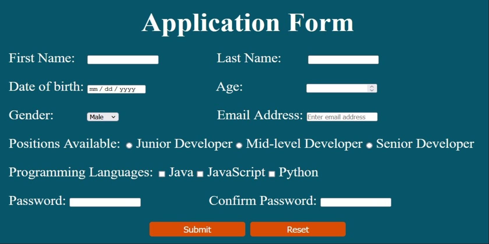 How to Create a Form in HTML