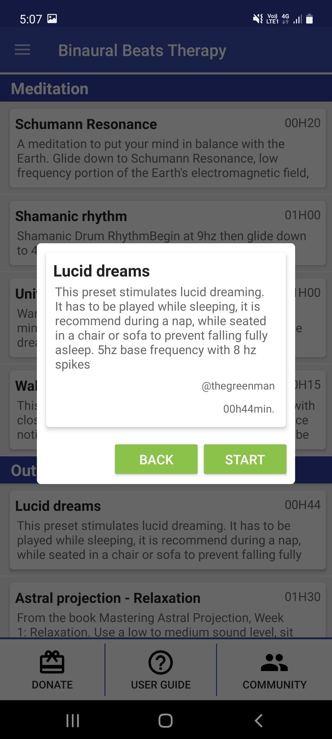 binaural beats therapy app lucid dreams category