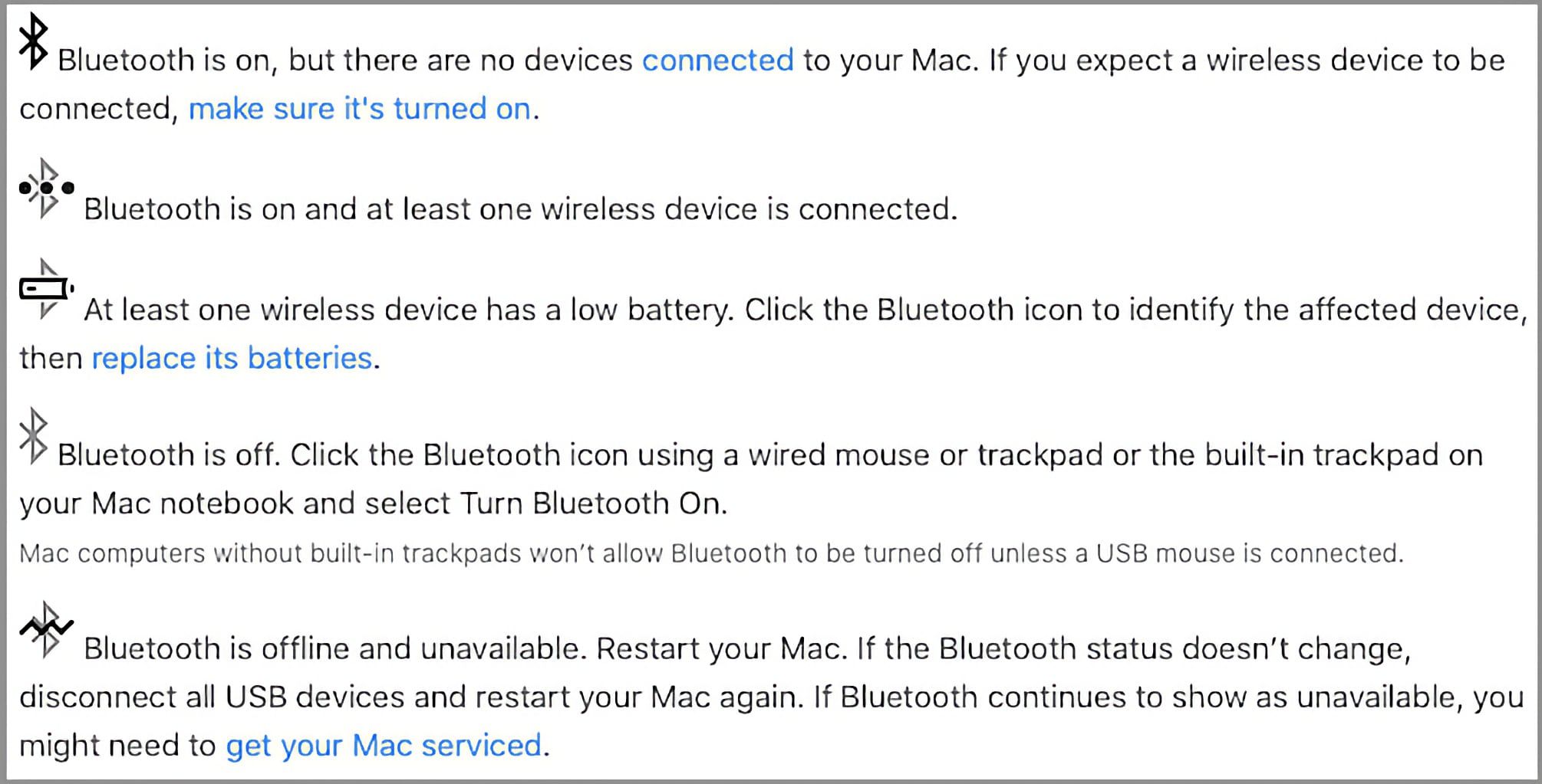 bluetooth icons macos