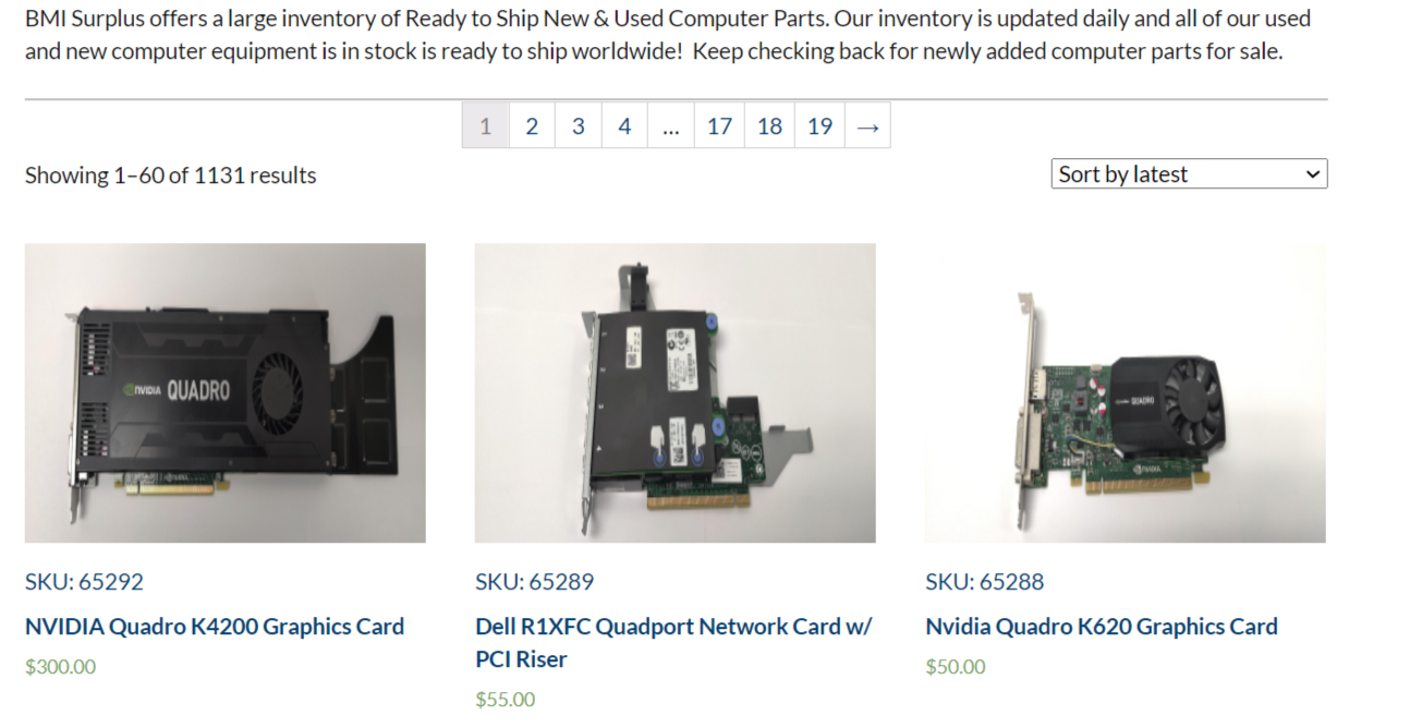 used computer parts online