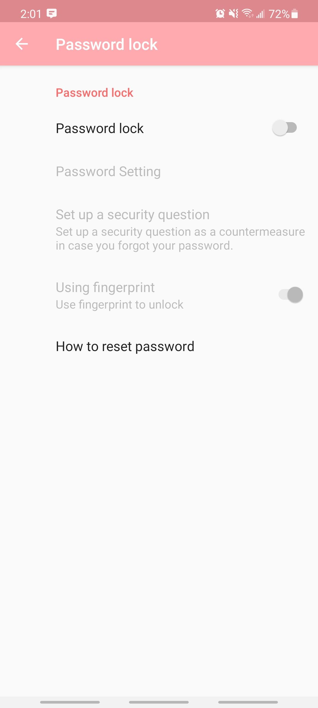 dailylife app password lock settings