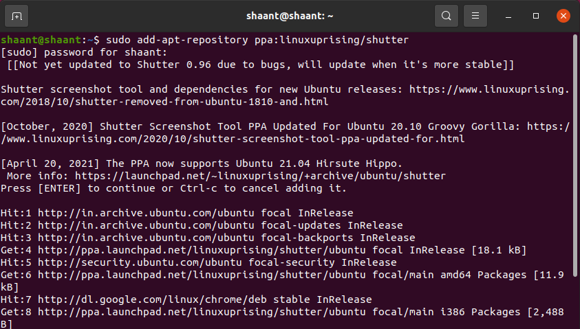 download shutter with terminal - Come acquisire schermate su Ubuntu? 4 metodi diversi