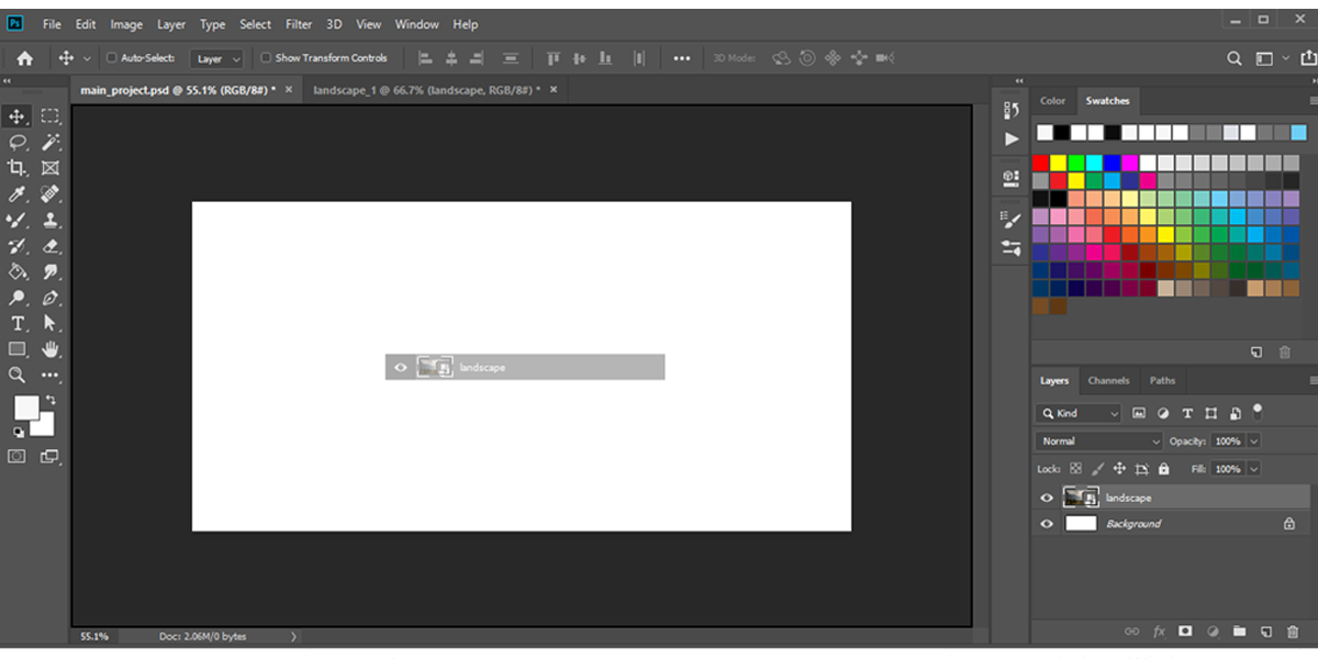 Copying a layer to a new doc in Photoshop