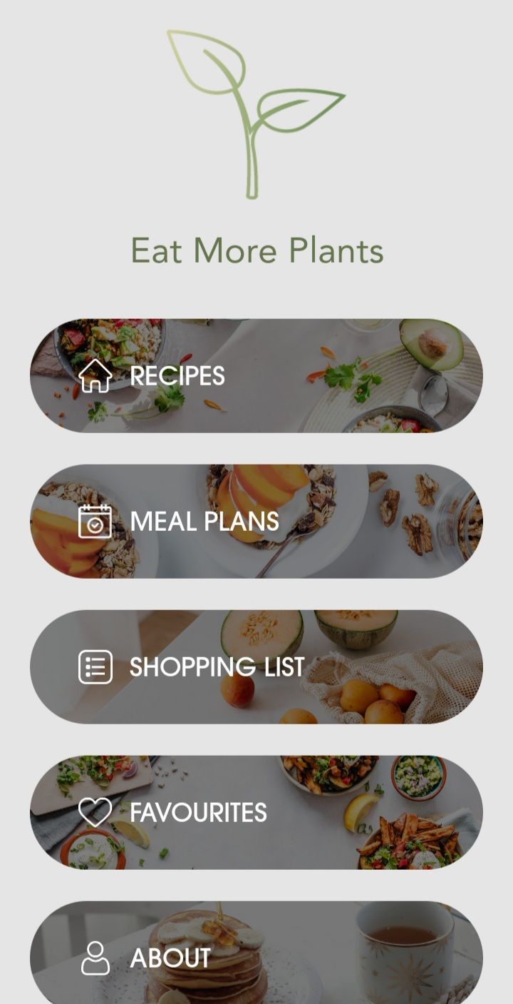 eat more plants sign up page