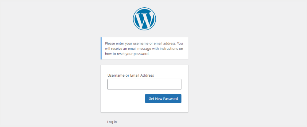 enter your WordPress email or username