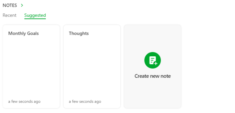 Evernote suggested feature