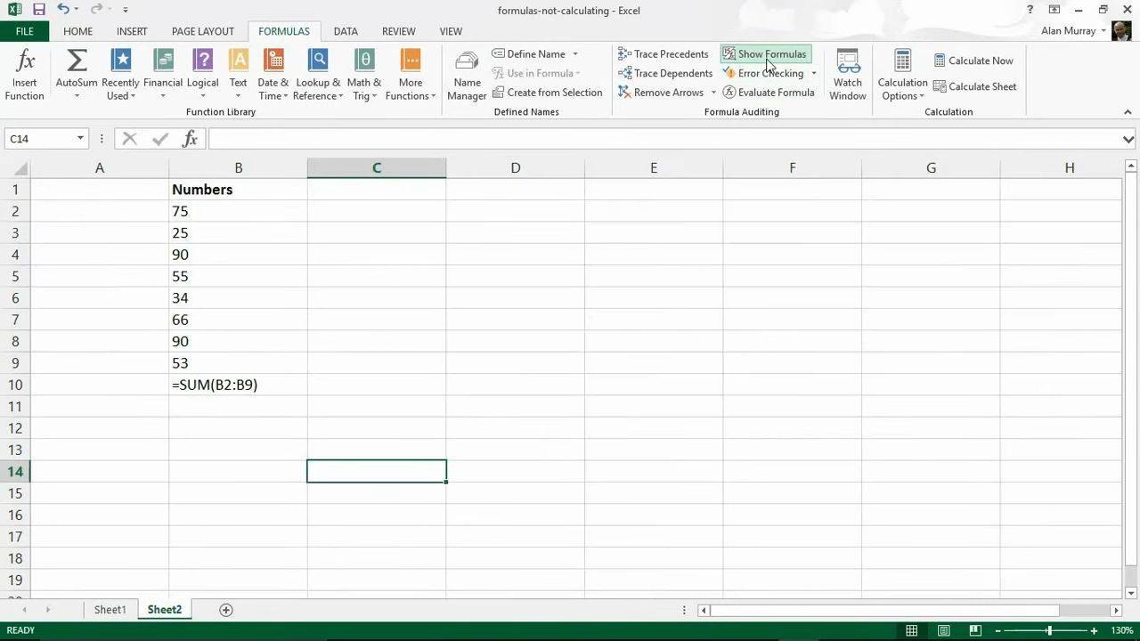 Excel Formulas Not Working 5 Ways To Fix Them