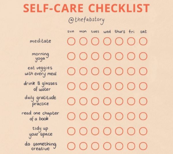 fabulous self-care checklist screenhot