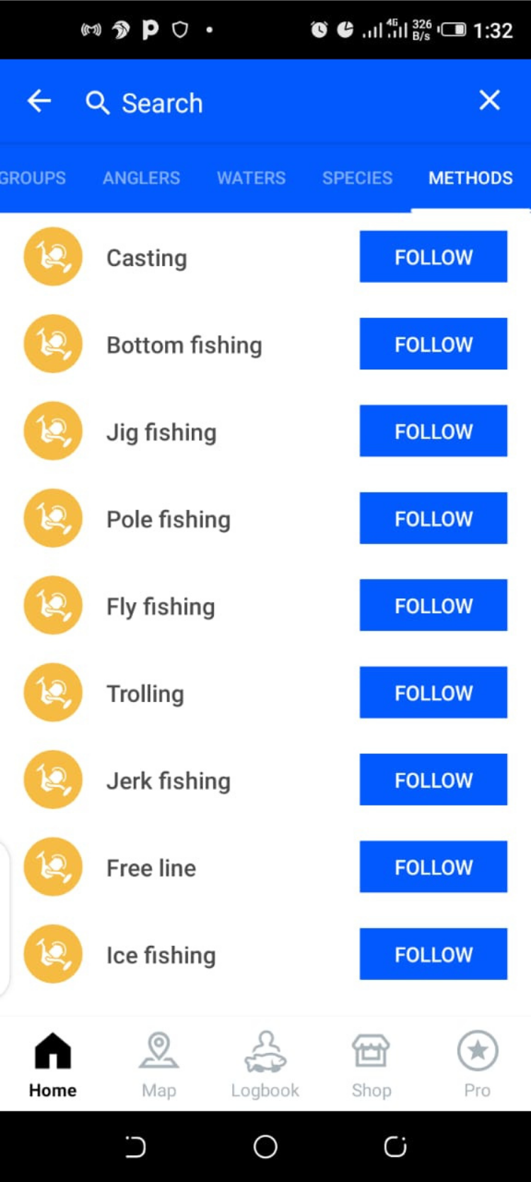 Fishbrain Fishing Methods