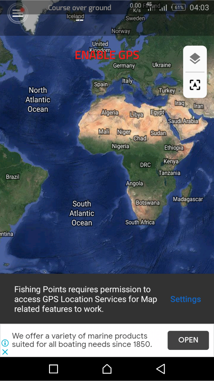 Fishing Points Map