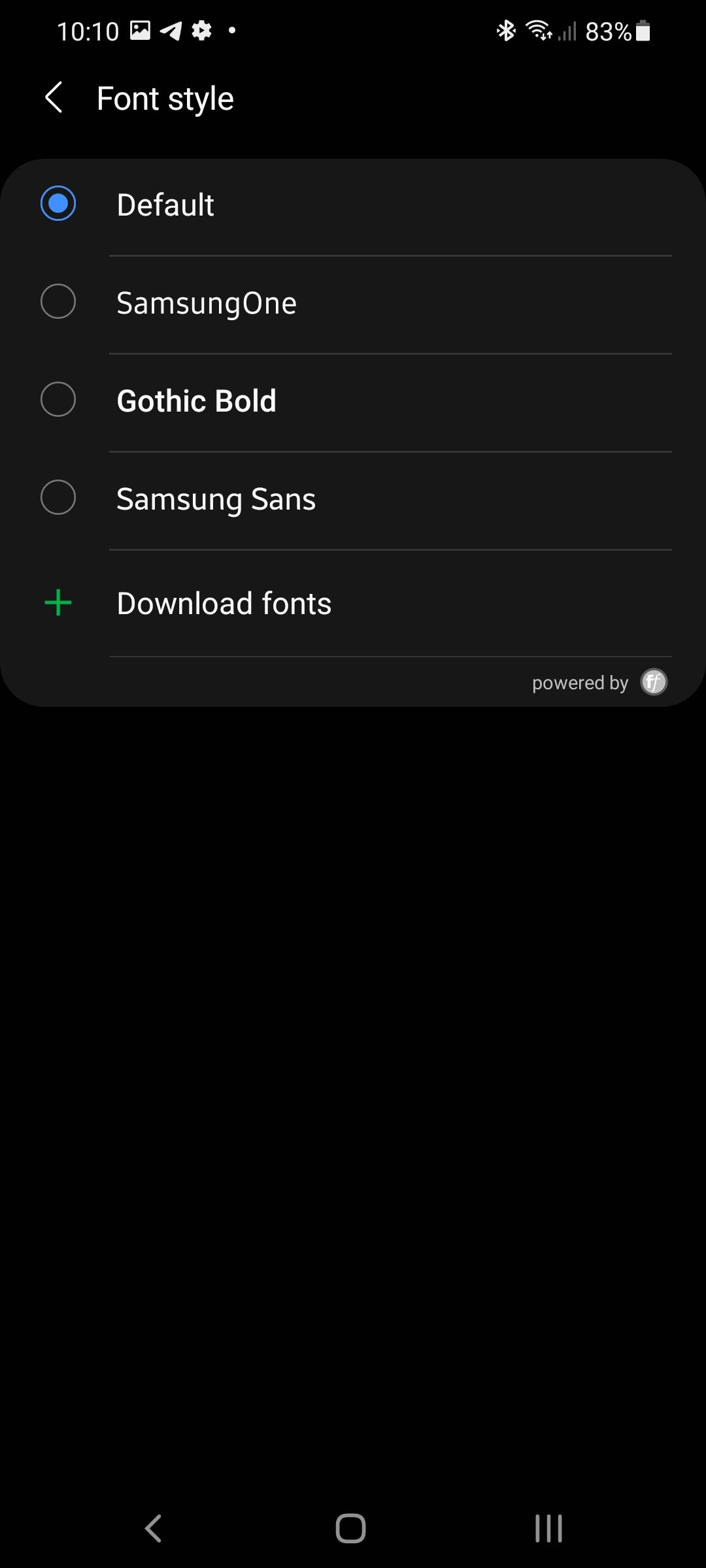 Samsung Galaxy S21 Font
