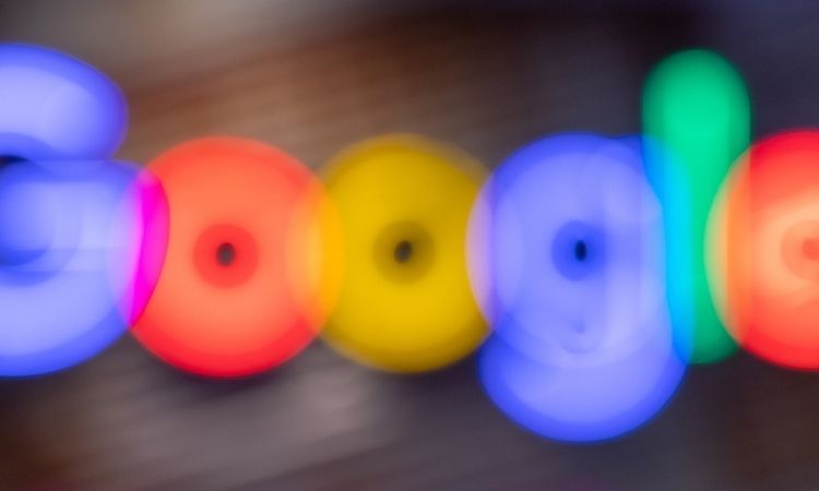 blurry google sign up close